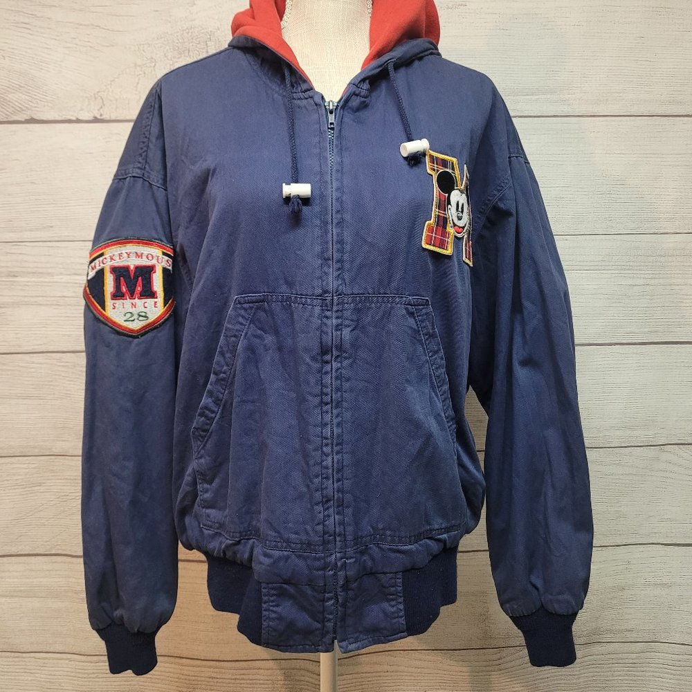 Vintage Disney Mickey Mouse "Since 28" Bomber Jacket.